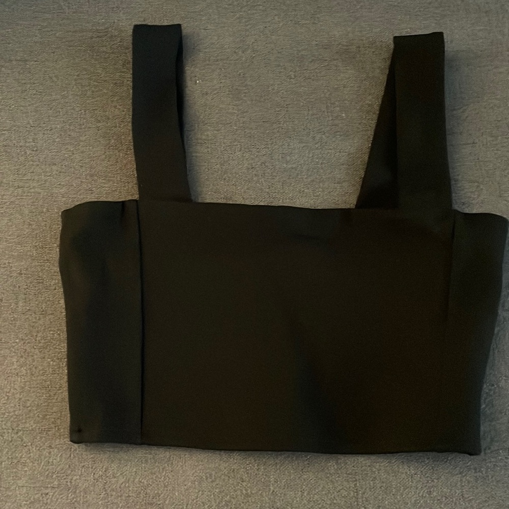 Zara black cropped top or perfect for under a blouse!